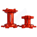 Paid of Orange Anodised SM Pro Hub, with the SM Pro logo etched on the side