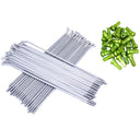 Two sets of polished stainless bulldog spokes for mx, endruo, supermoto and more with Green nipples