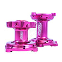 Pair of Pink Anodised SM Pro Hubs, with the SM Pro logo etched on the side