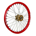 Cerakote Burnt Bronze Hub Red Anodised Rim Black Nipples Front Wheel