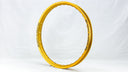 21 x 2.15 (36) - Gloss Gold Anodised Alloy Undrilled Tubeless Type Rim (With Safety Hump) with SM Pro Platinum Logo - Undrilled
