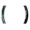 Gloss black rim with excel one branding