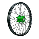 Green Anodised Hub Black Anodised Rim Black Nipples Black Spokes SM Pro Platinum Front Wheel