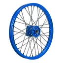 NRA Blue Cerakote Hub NRA Blue Rim Black Nipples Black Spokes SM Pro Platinum Motocross Enduro Front Wheel