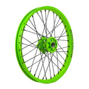 Zombie Green Cerakote Hub Zombie Green Rim Black Nipples Black Spokes SM Pro Platinum Motocross Enduro Front Wheel